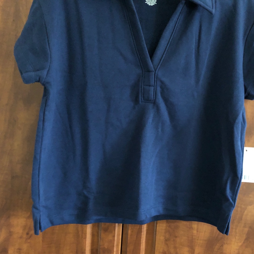 Sonoma Women's Sport Polo Shirt, Large, Blue - Picture 4 of 9